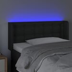 vidaXL Tête de lit à LED Noir 93x16x78/88 cm Similicuir