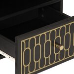 vidaXL Table de chevet 40x33x46 cm Bois de manguier solide