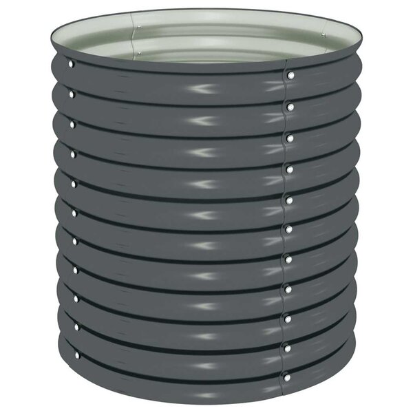 vidaXL Lit surélevé de jardin 80x80x81 cm Acier galvanisé Gris