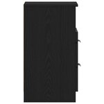 vidaXL Tables de chevet 2 Pièces Chêne noir 40x35x65 cm Bois d'ingénierie