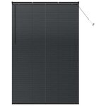 vidaXL Store de Fenêtre avec des rideaux Noir Aluminium