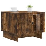 vidaXL Table basse Chêne fumé 49 x 50 x 40 cm Bois d'ingénierie
