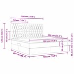 vidaXL Lit avec rangement et LED avec LED Rose 180 x 200 cm Velours