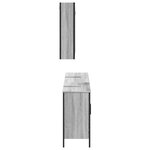 vidaXL Ensemble d'armoires de salle de bain 3 Pièces sonoma gris