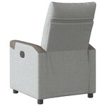 vidaXL Fauteuil inclinable électrique gris nuage tissu