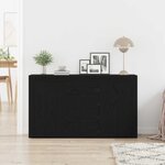 vidaXL Buffet Chêne noir 120 x 36 x 69 cm Bois d'ingénierie