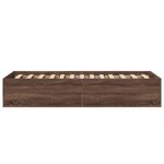 vidaXL Cadre de lit sans matelas chêne marron 75x190cm bois ingénierie