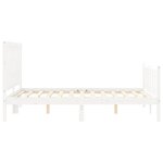 vidaXL Cadre de lit sans matelas blanc 120x200 cm bois de pin massif