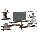 vidaXL Meuble TV chêne marron 206 5x28 5x95 cm bois d'ingénierie