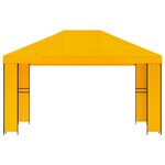 vidaXL Pavillon 4 × 3 m Jaune Polyester et Acier 190 gsm