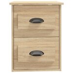 vidaXL Table de chevet murale chêne sonoma 41 5x36x53 cm