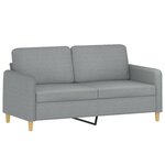 vidaXL Ensemble de canapés 2 Pièces coussins gris clair tissu