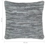 Vidaxl coussins chindi 2 pièces gris 45x45 cm cuir et coton