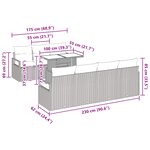 vidaXL Ensemble de canapé de jardin 8 Pièces Marron et rouge polyrotin