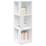vidaXL Armoire d'angle Blanc 33x33x100 cm Bois d'ingénierie