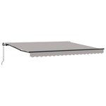 vidaXL Auvent Rétractable Gris clair 400 × 350 cm tissu