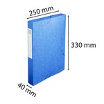 Chemise 3 rabats Exacompta  Cartobox dos de 2.5, 4, 5 et 6cm en carte lustrée coloris au choix.