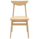 vidaXL Chaises de salle à manger 2 Pièces Naturel 42 x 47.5 x 81 cm