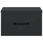 vidaXL Cabinet de chevet mural 2 Pièces Noir 34 5 x 33 x 20 cm