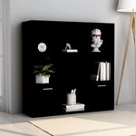 vidaXL Bibliothèque Noir 98x30x98 cm Bois d’ingénierie