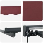 vidaXL Auvent Rétractable Rouge bordeaux 350x250 cm