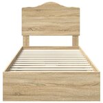 vidaXL Lit de Rangement Chêne Sonoma 90 x 190 cm Bois d'ingénierie