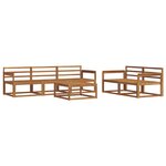 vidaXL Ensemble de canapés d'extérieur 6 Pièces Naturel