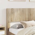vidaXL Cadre de lit avec rangement et tête de lit Chêne Sonoma