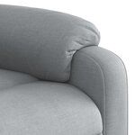 vidaXL Fauteuil inclinable électrique gris clair tissu