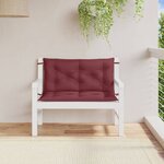 vidaXL Coussins de banc de jardin lot de 2 rouge bordeaux mélangé