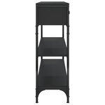 vidaXL Table console noir 100x25x75 cm bois d'ingénierie