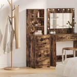 vidaXL Haut Armoire Chêne fumé 40 x 41 x 135 cm Bois d'ingénierie