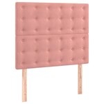 vidaXL Sommier à lattes de lit avec matelas Rose 90x200 cm Velours