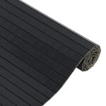 vidaXL Tapis rectangulaire noir 60x400 cm bambou