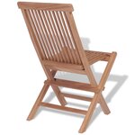 vidaXL Ensemble à manger d'extérieur 11 Pièces et chaises pliables Teck