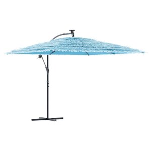 vidaXL Parasol de jardin avec mât en acier bleu 290x290x238 cm