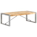 vidaXL Table basse 120x60x40 cm Bois de manguier brut