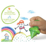 Crayons de couleur - Ergonomiques - Dès 12 mois - 6 couleurs - Coloriage