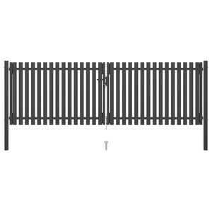 vidaXL Portail de clôture de jardin Acier 4x1 5 m Anthracite