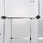 vidaXL Armoire modulaire 14 compartiments blanc 37 x 146 x 180 5 cm