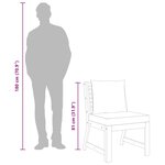 vidaXL Canapé central sectionnel avec coussin gris foncé Bois d'acacia