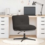 vidaXL Chaise pivotante de bureau gris foncé bouclé comme laine tissu