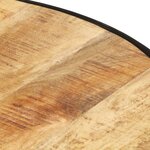 vidaXL Table basse Noir 68x68x36 cm Bois massif de manguier brut
