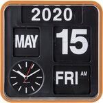 Horloge en plastique mini flip 24.5 cm blanc