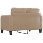 vidaXL Canapé à 2 places Cappuccino 120 cm Similicuir