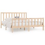 vidaXL Cadre de lit sans matelas 200x200 cm bois massif