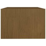 vidaXL Table basse marron miel 75x50x33 5 cm bois de pin massif
