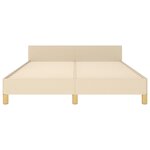 vidaXL Cadre de lit avec tête de lit Crème 140x200 cm Tissu