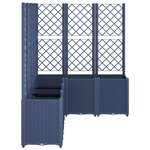 vidaXL Jardinière avec treillis bleu gris 160x120x140 cm PP