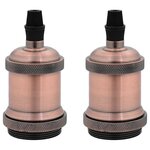 vidaXL Douilles de lampe 2 Pièces bronze rouge E27